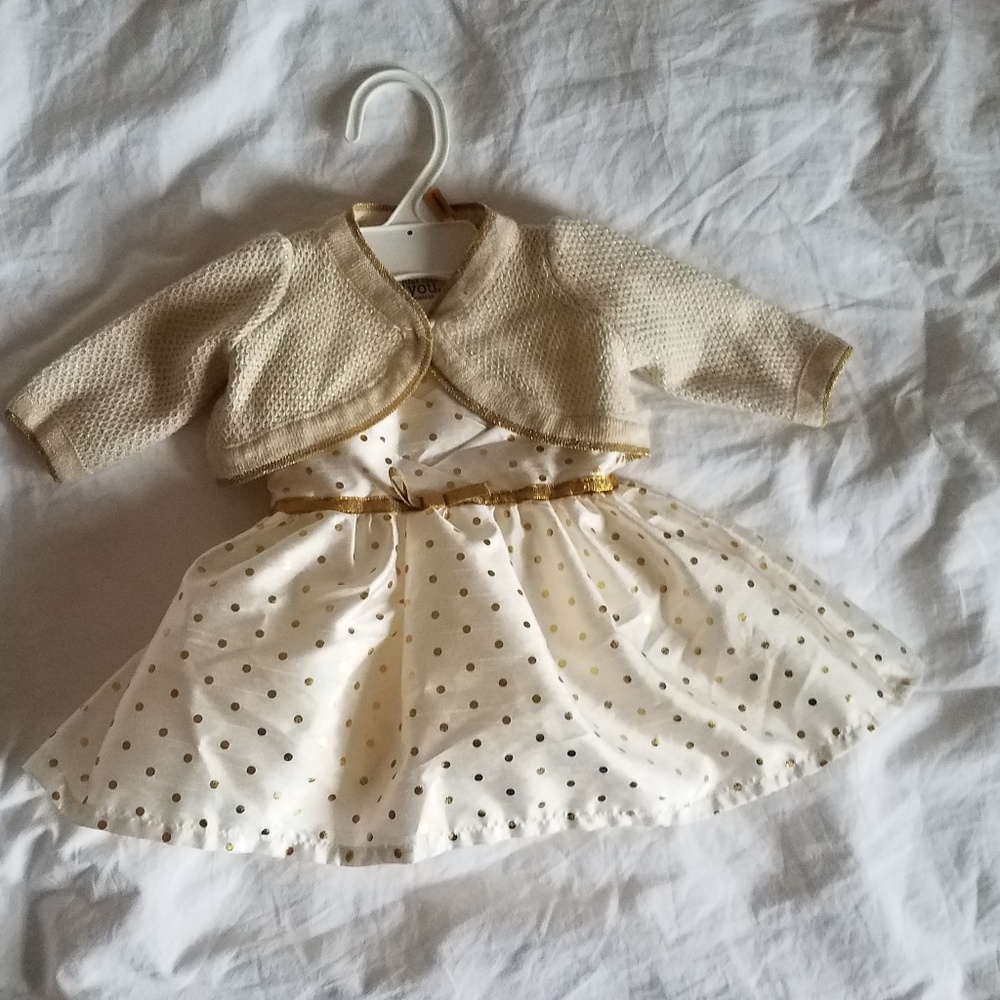 Carters cream and gold formal dress NB
